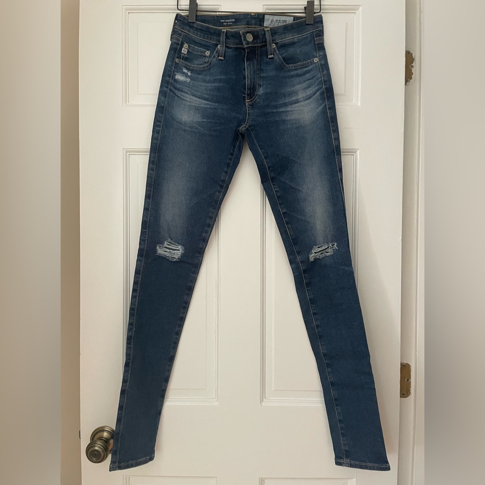 AG Adriano Goldschmied Dark Blue The Legging Super Skinny Jeans
